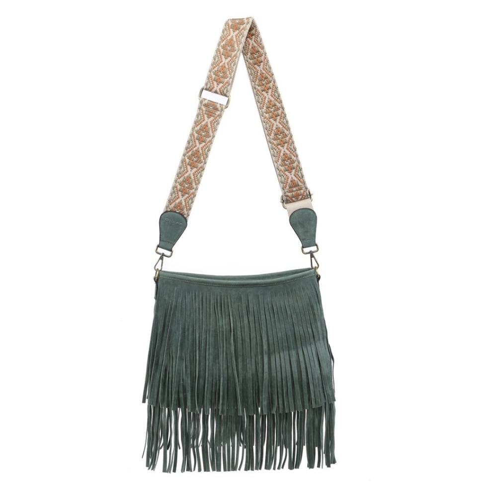 Sadie Crossbody Bag by Jen & Cop- Dark Teal